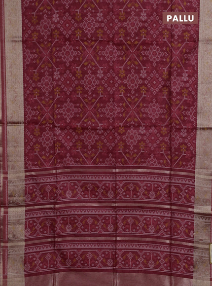 Maroon Semi Dupion Saree