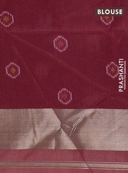 Maroon Semi Dupion Saree