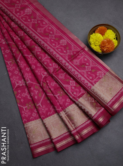 Pink Semi Dupion Saree