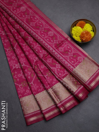 Pink Semi Dupion Saree