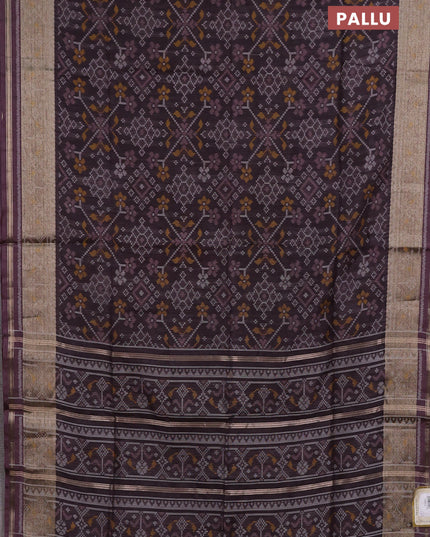 Brown Semi Dupion Saree