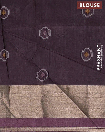 Brown Semi Dupion Saree