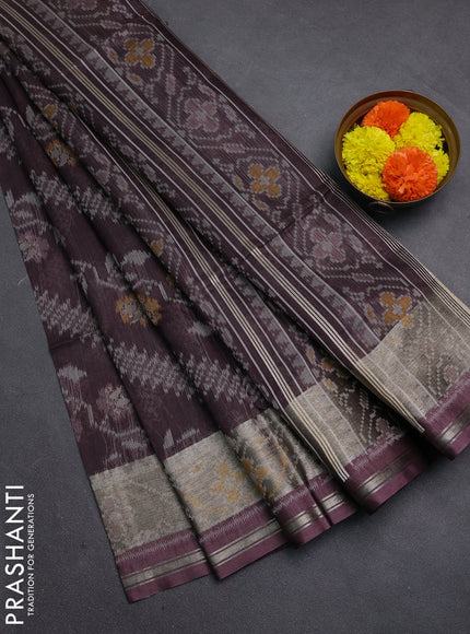 Brown Semi Dupion Saree