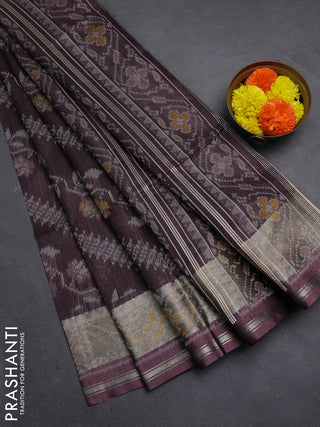 Brown Semi Dupion Saree