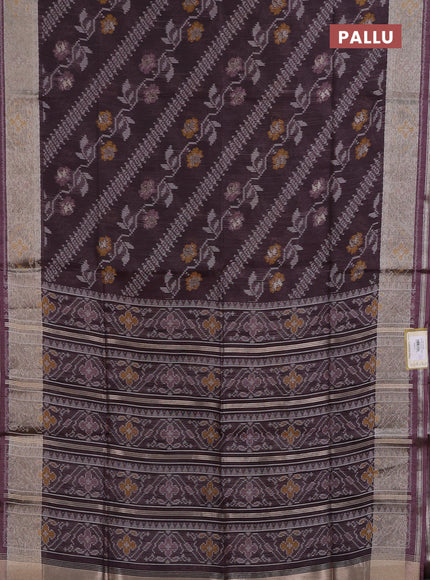 Brown Semi Dupion Saree