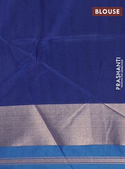Blue Semi Dupion Saree