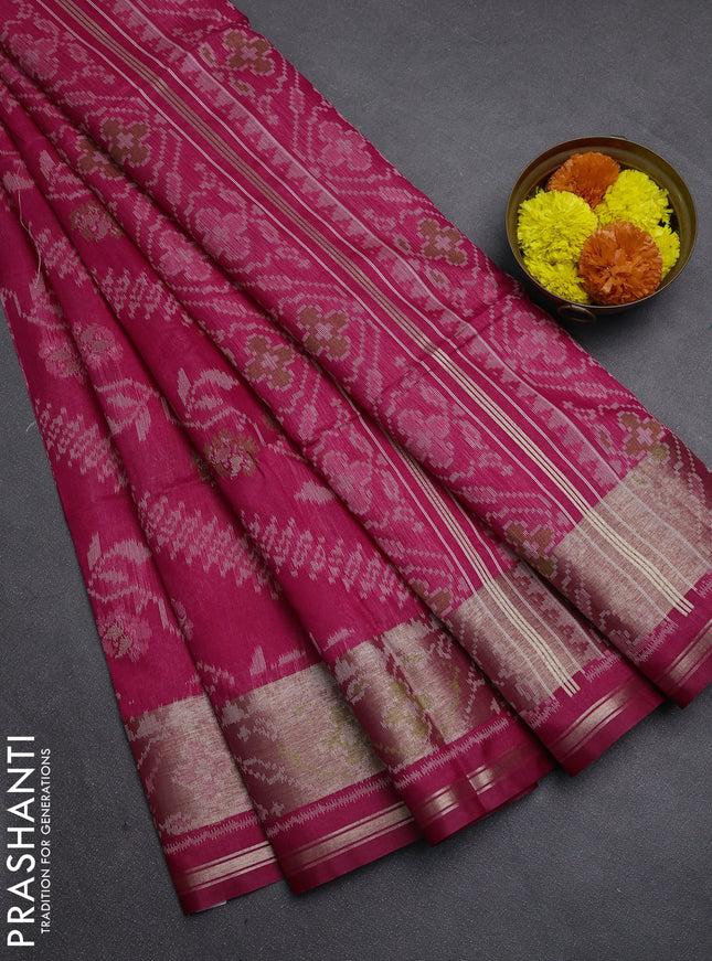 Pink Semi Dupion Saree