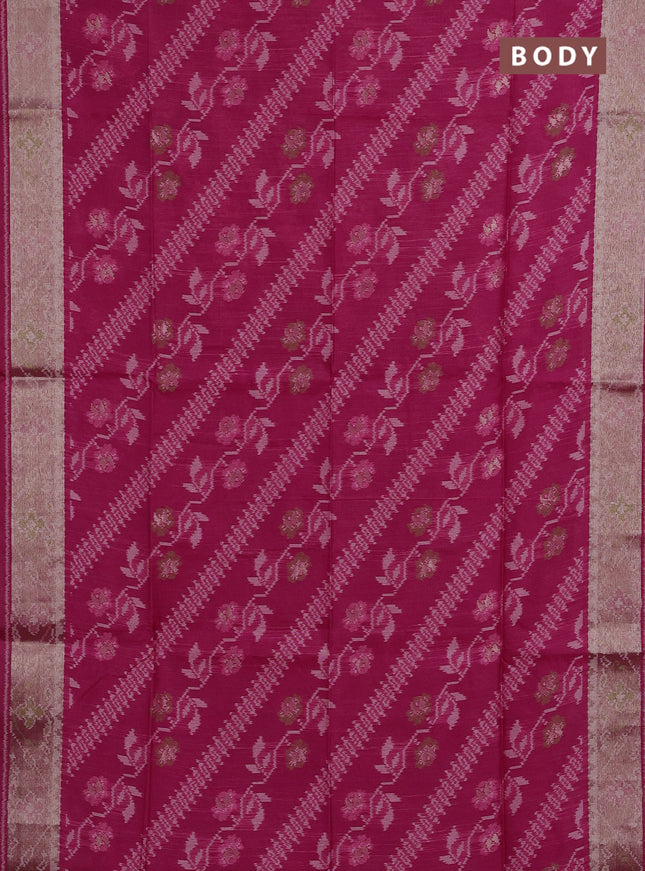 Pink Semi Dupion Saree