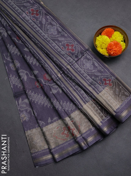 Grey Semi Dupion Saree