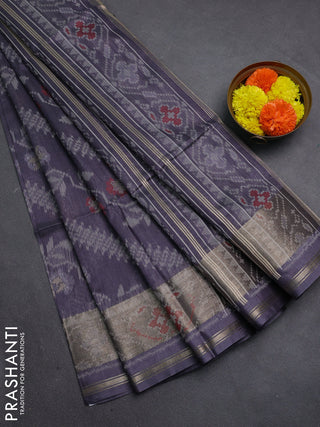 Grey Semi Dupion Saree