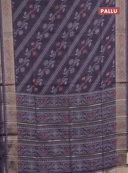 Grey Semi Dupion Saree