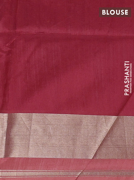 Maroon Semi Dupion Saree
