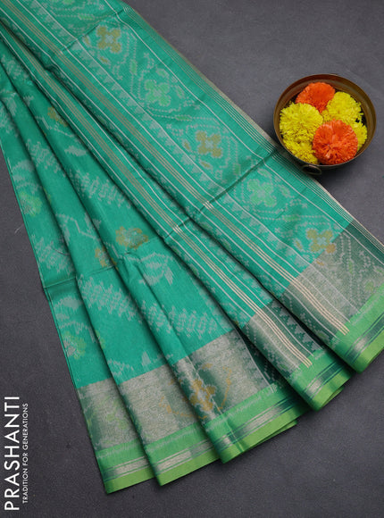 Green Semi Dupion Saree