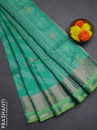 Green Semi Dupion Saree