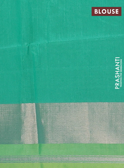 Green Semi Dupion Saree