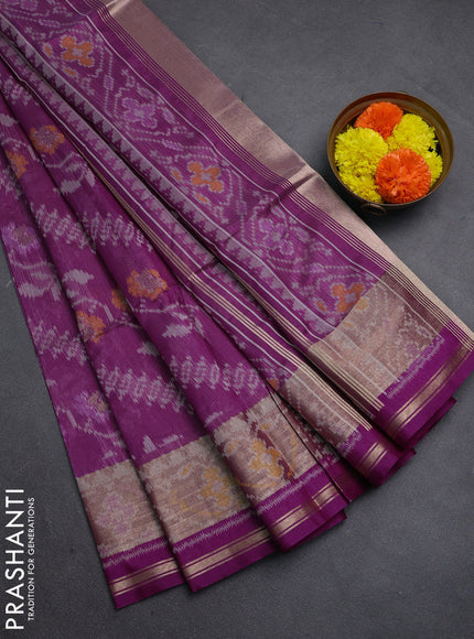 Magenta Pink Semi Dupion Saree