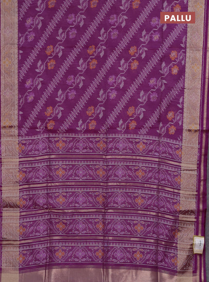 Magenta Pink Semi Dupion Saree