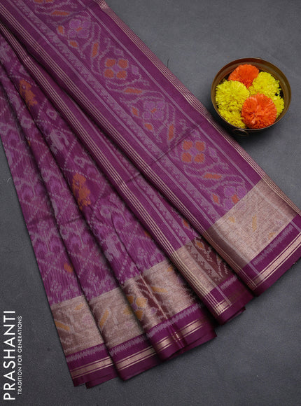 Magenta Pink Semi Dupion Saree