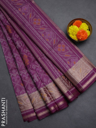 Magenta Pink Semi Dupion Saree