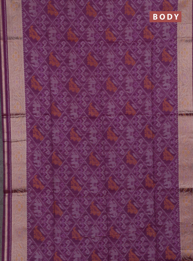 Magenta Pink Semi Dupion Saree