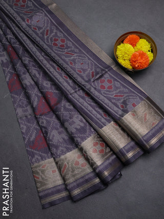 Grey Semi Dupion Saree