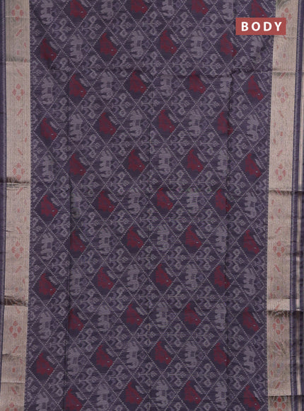 Grey Semi Dupion Saree
