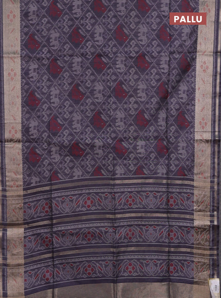 Grey Semi Dupion Saree
