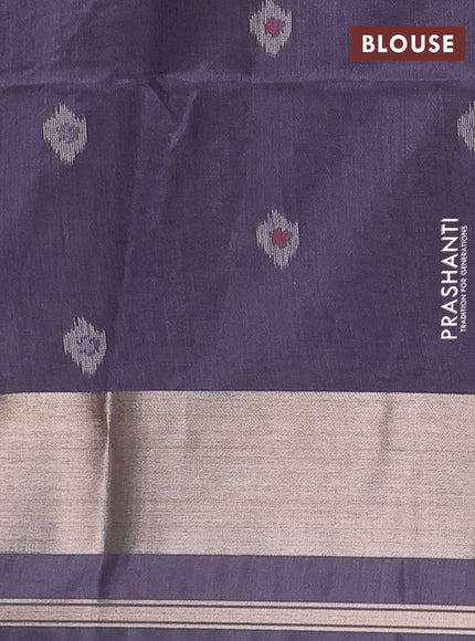 Grey Semi Dupion Saree