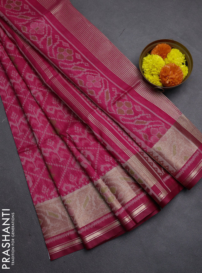 Pink Semi Dupion Saree