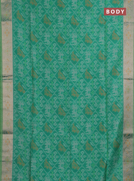 Green Semi Dupion Saree