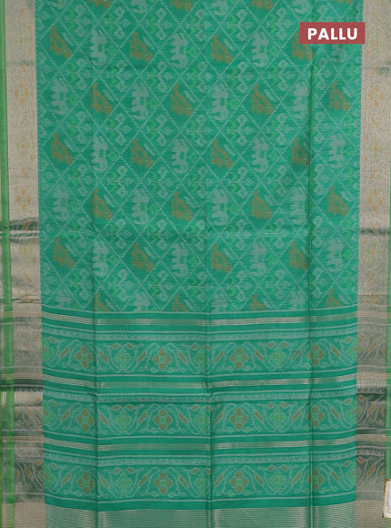 Green Semi Dupion Saree