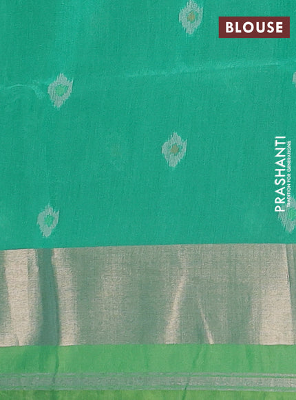 Green Semi Dupion Saree