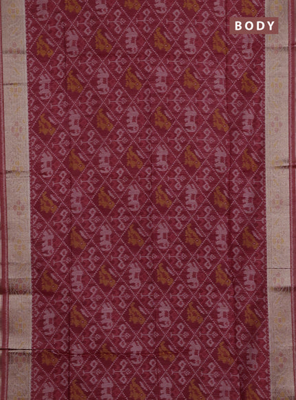 Maroon Semi Dupion Saree