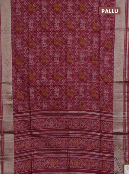 Maroon Semi Dupion Saree