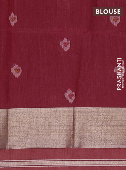Maroon Semi Dupion Saree