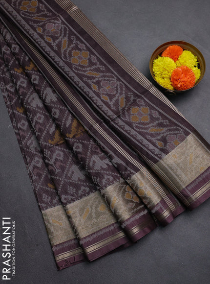Brown Semi Dupion Saree