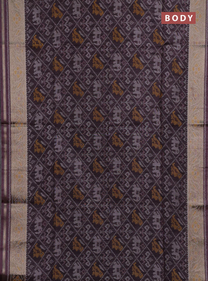 Brown Semi Dupion Saree