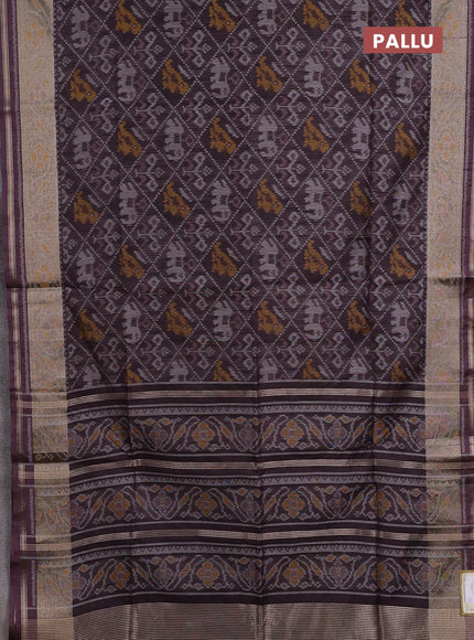 Brown Semi Dupion Saree