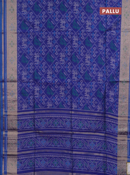 Blue Semi Dupion Saree