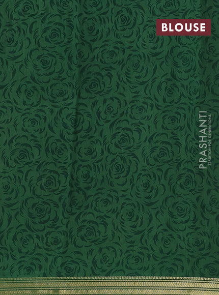 Brown & Green Muslin Silk - Prints