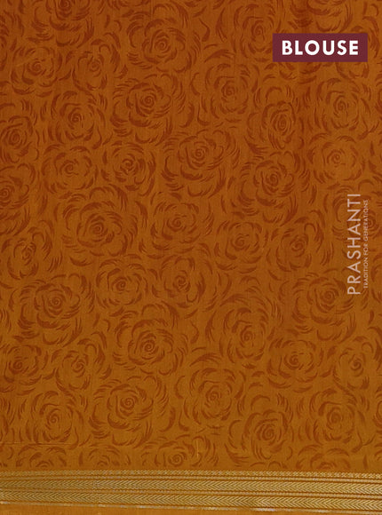 Green & Mustard Yellow Muslin Silk - Prints