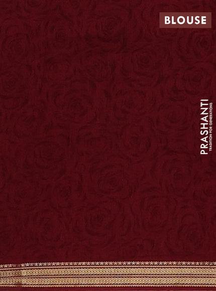 Black & Maroon Muslin Silk - Prints