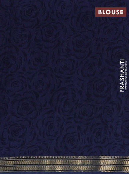 Maroon & Blue Muslin Silk - Prints