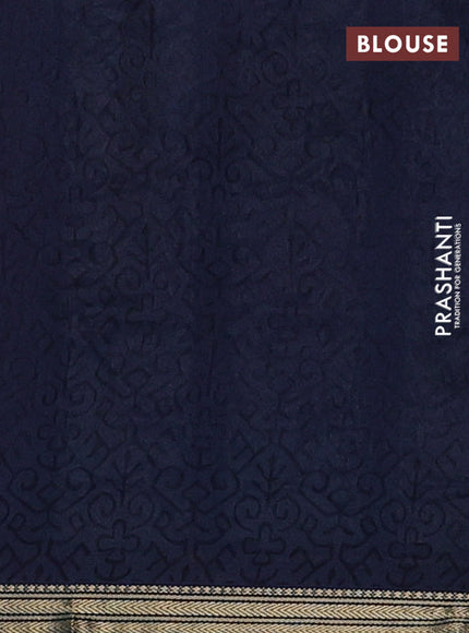 Maroon & Blue Muslin Silk - Prints
