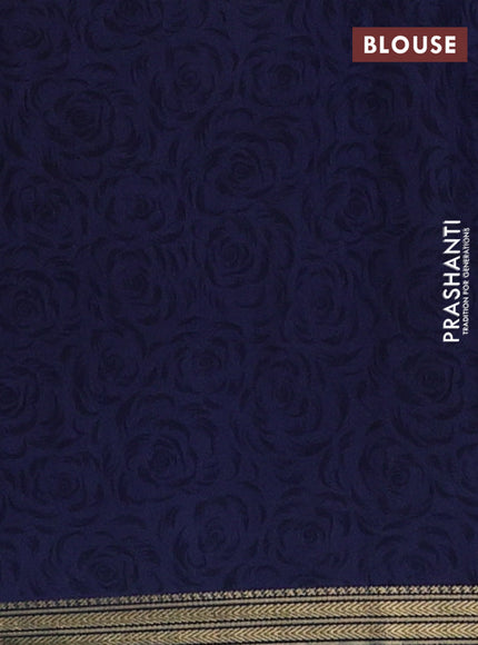 Maroon & Blue Muslin Silk - Prints