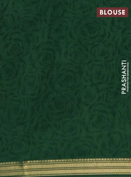 Brown & Green Muslin Silk - Prints
