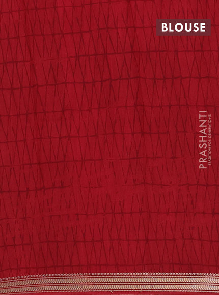 Black & Maroon Muslin Silk - Prints