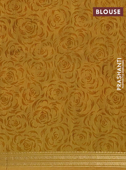 Green & Mustard Yellow Muslin Silk - Prints