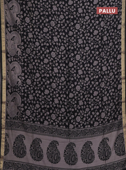 Black Muslin Silk - Prints