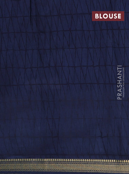 Pastel Blue & Blue Muslin Silk - Prints